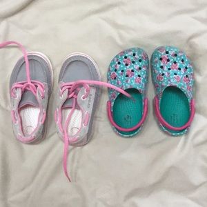 2 pairs Girls Crocs